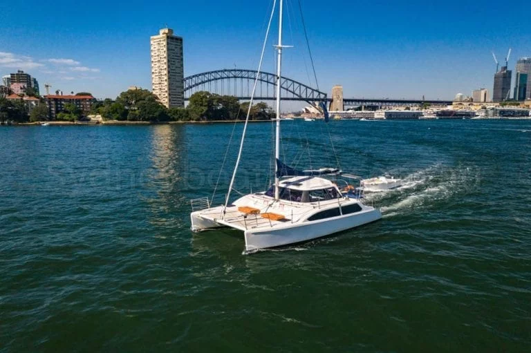 boat hire sydney on delphinus 15